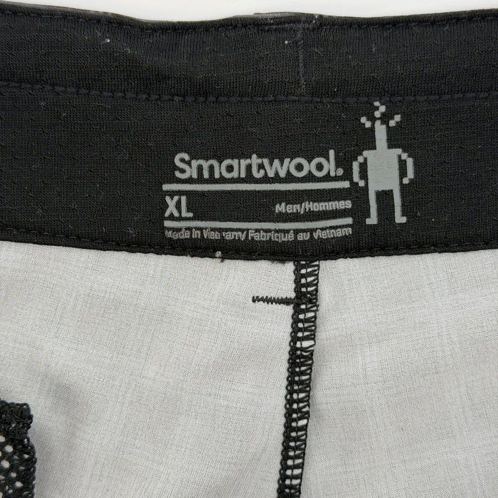 Smartwool Performance Shorts Mens XL Black Grid Plaid Merino Lining Hiking Swim
